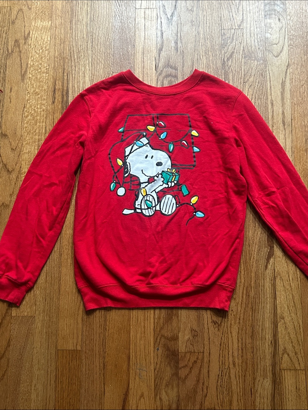 Unisex Red Snoopy Holiday Sweatshirt